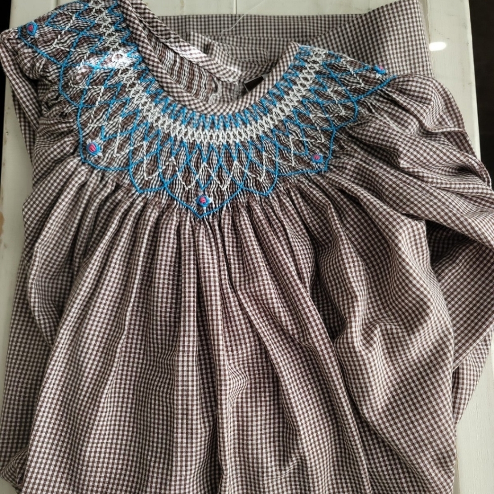 Smocked Rosette Dress